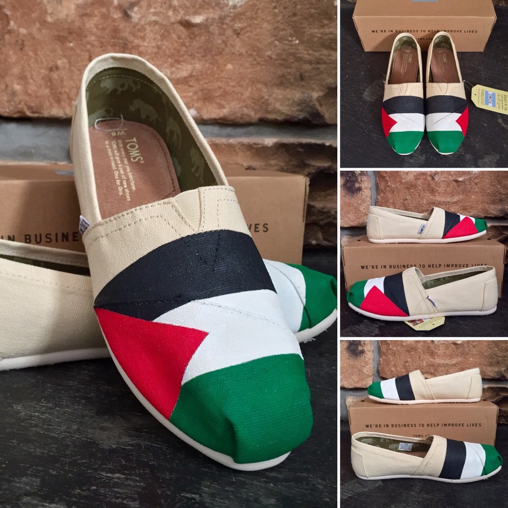 Palestine Small Flag custom hand painted TOMS